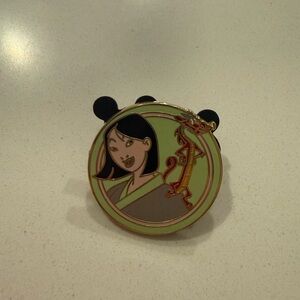 Disney Mulan Brooch with Green and Black Details